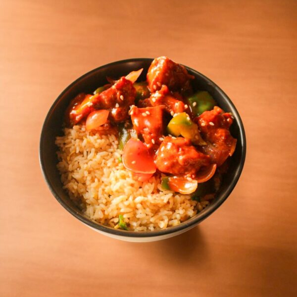 Chicken Manchurian Rice Bowl